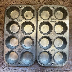 Vintage Ekcoloy Muffin Pans Silver Beauty USA Vintage Cupcake Muffin  Pans
